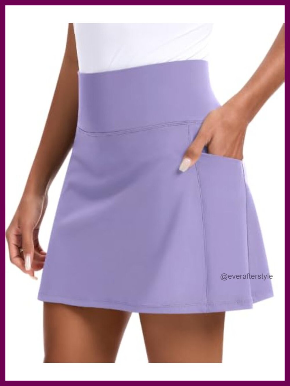 Women's Golf Skort Tennis Skirt with Pockets Built-in Shorts 2-in-1 Athletic